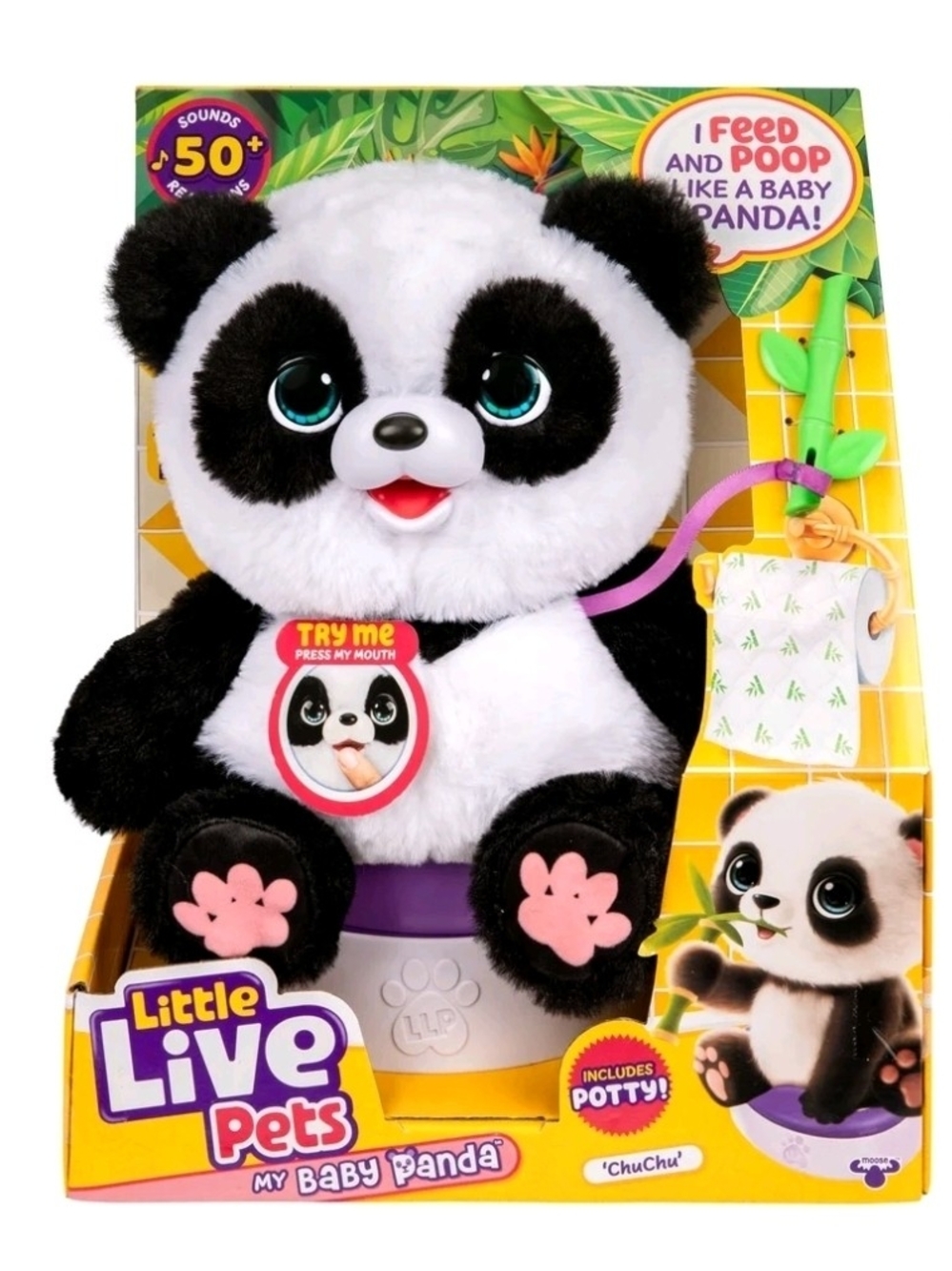 Little Live Pets My Baby Panda ChuChu, Interactive Pet, 50+ Sounds & Reactions